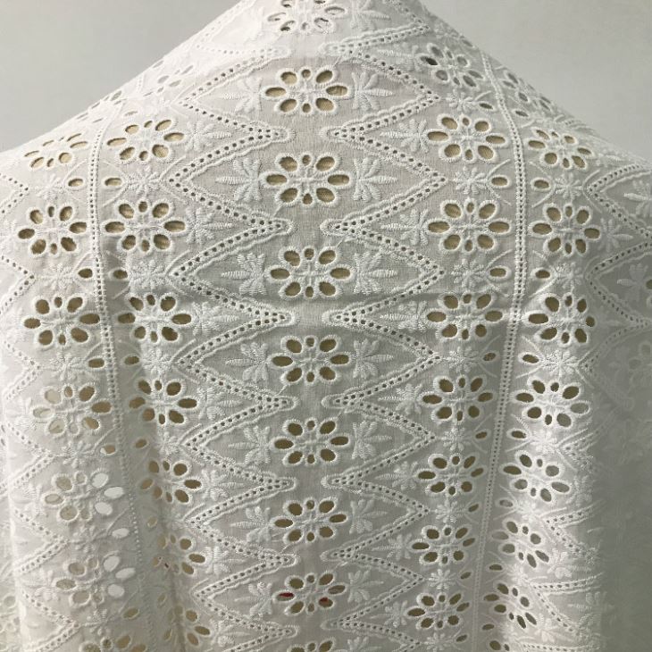 Semi Combed Cotton Embroidery Fabric